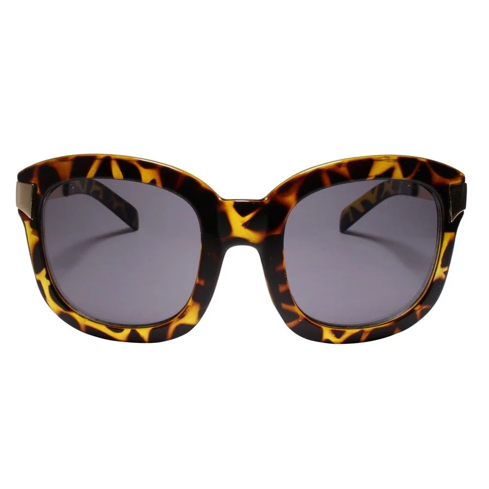 Retro  Look Bold Square Punk Rock Hip Hop Gold & Tortoise Sunglasses